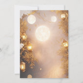 Elegante takken rustieke lantaarn Verloving Kaart (Achterkant)