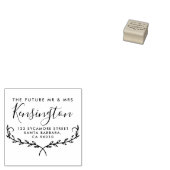 Elegante takken | Toekomstig Mr & Mrs Retouradres Rubberstempel (Gestempeld)