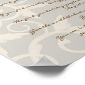 Elegante Tan Doe het toch Poster (Hoek)