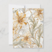 Elegante Tan Rust Waterverf Bloemen 75e Verjaardag Kaart (Achterkant)