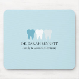 Elegante tandarts AQUA-blauw professioneel Muismat