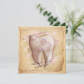 Elegante tandarts assistent cadeau kaart (Staand voorkant)