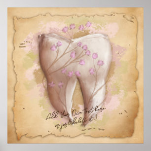 Elegante  tandarts assistent cadeau poster