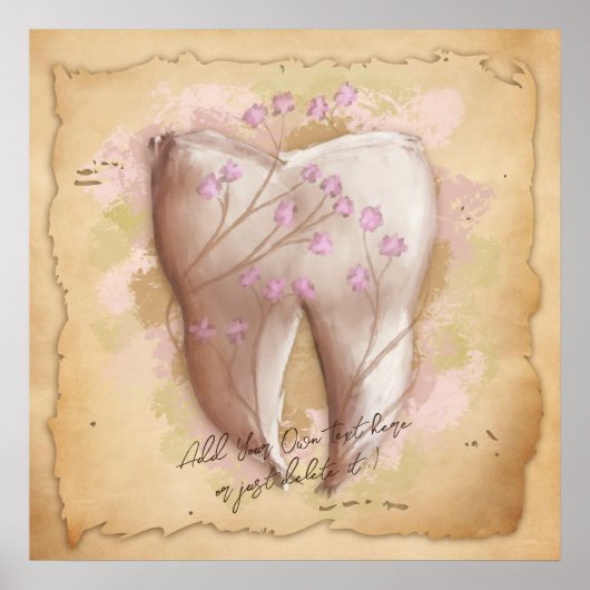 Elegante  tandarts assistent cadeau poster (Voorkant)