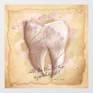 Elegante tandarts assistent cadeau raamsticker