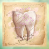 Elegante  tandarts assistent cadeau raamsticker (Vel 3)