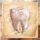 Elegante  tandarts assistent cadeau raamsticker (Vel 2)