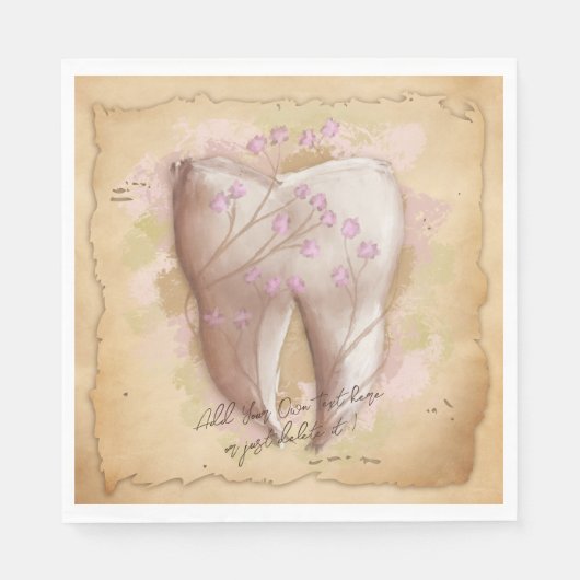 Elegante tandarts assistent cadeau servet (Voorkant)