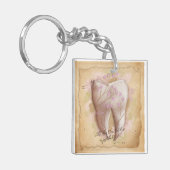 Elegante  tandarts assistent cadeau sleutelhanger (Voorkant Links)