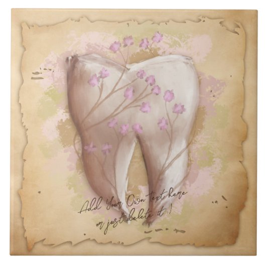 Elegante tandarts assistent cadeau tegeltje (Voorkant)