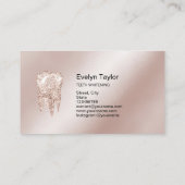 Elegante Tandarts Tandheelkundige Kliniek Tanden b Visitekaartje (Achterkant)