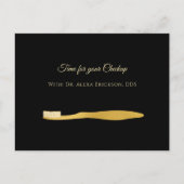 Elegante tandenborstel afspraak herinnering briefkaart (Voorkant)