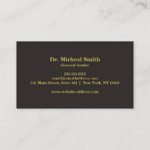 Elegante Tandheelkundige Zorg Moderne Gouden Cirke Visitekaartje (Achterkant)