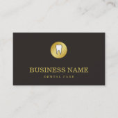 Elegante Tandheelkundige Zorg Moderne Gouden Cirke Visitekaartje (Voorkant)