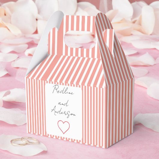 Elegante Tangerine Bruiloft Bedankdoosjes (Huwelijk)