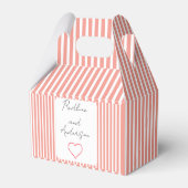 Elegante Tangerine Bruiloft Bedankdoosjes (Achterkant)