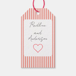 Elegante Tangerine Bruiloft Cadeaulabel