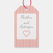 Elegante Tangerine Bruiloft Cadeaulabel (Achterkant)