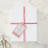 Elegante Tangerine Bruiloft Cadeaulabel (Met Touw)