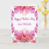 Elegante tante Moederdag watercolor bloemkaart Kaart (Gele Bloem)