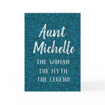 Elegante Tante Verjaardag Moederdag Blauw Blauwgro