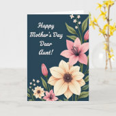 Elegante Tantes Dag Kaart (Gele Bloem)