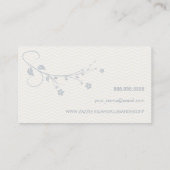 Elegante tarjeta de visita con flores y chevrón visitekaartje (Achterkant)