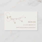 Elegante tarjeta profesional con flores y chevrón visitekaartje (Achterkant)