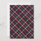 Elegante Tartan Plaid Arch Custom Foto Kerstmis Feestdagenkaart (Achterkant)