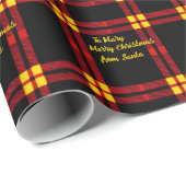 Elegante tartan plaid bewerkbare tekst Kerstmis. Cadeaupapier (Rol Hoek)