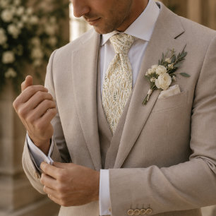 Elegante Tarweweide Bruiloft Stropdas