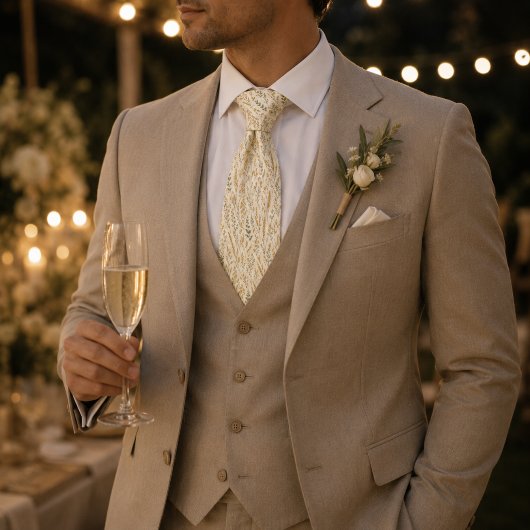 Elegante Tarweweide Bruiloft Stropdas