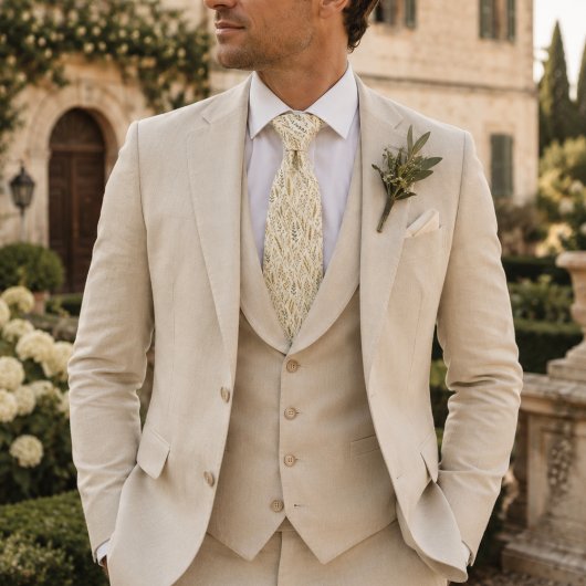 Elegante Tarweweide Bruiloft Stropdas