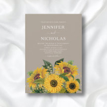 Elegante Taupe Bloemen Bruiloft