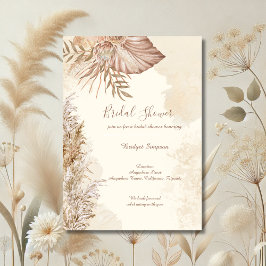 Elegante taupe Boho Neutraal minimal Vrijgezellenf Kaart