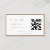 Elegante Taupe Botanische kam monogram bruiloft Informatiekaartje (Voorkant)