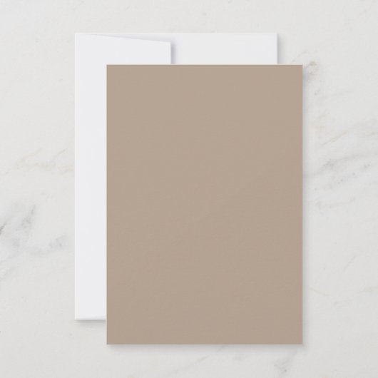 Elegante Taupe botanische kam monogram bruiloft Save The Date (Achterkant)