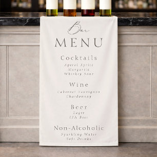 Elegante Taupe Bruiloftsbarmenu Spandoek