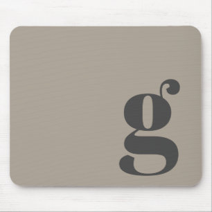 Elegante Taupe Bruin Grijs Minimalistische Retro M Muismat
