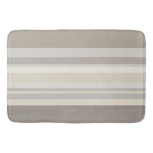 Elegante taupe crème en grijze gestreepte boerderi badmat