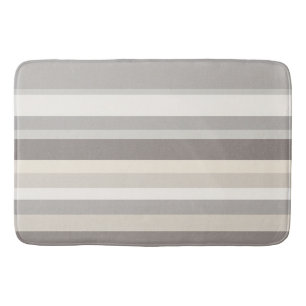 Elegante taupe crème en grijze gestreepte boerderi badmat