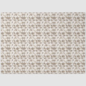 Elegante Taupe Crème Moderne Bloem Tissuepapier (Voorkant)