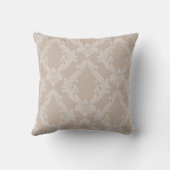 Elegante Taupe damast ontwerp 6 kussenhoes Kussen (Achterkant)
