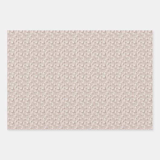 Elegante taupe en wit bruiloft inpakpapier (Voorkant 3)