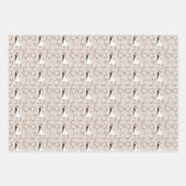 Elegante taupe en wit bruiloft inpakpapier vel (Voorkant)