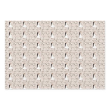 Elegante taupe en wit bruiloft inpakpapier