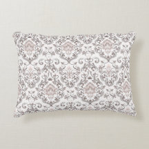 Elegante Taupe & Grijze Damast Kussenslopen | Klas