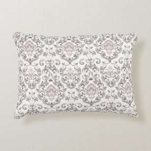 Elegante Taupe & Grijze Damast Kussenslopen Klas Accent Kussen