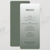 Elegante Taupe Huwelijksmenu Menu (Voorkant / Achterkant)