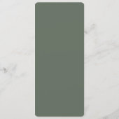 Elegante Taupe Huwelijksmenu Menu (Achterkant)